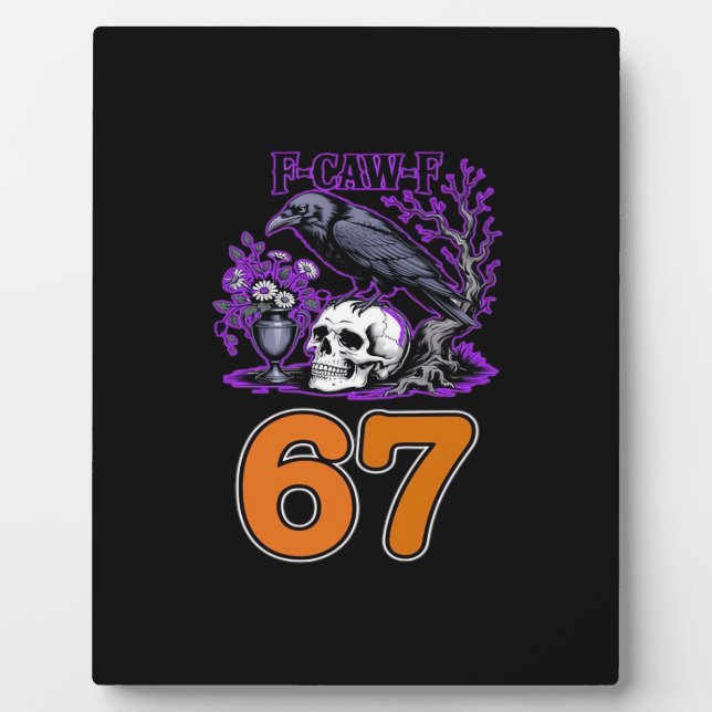 F-Caw-F Chicken Halloween Classic Funny Trendy Plaque (Front)