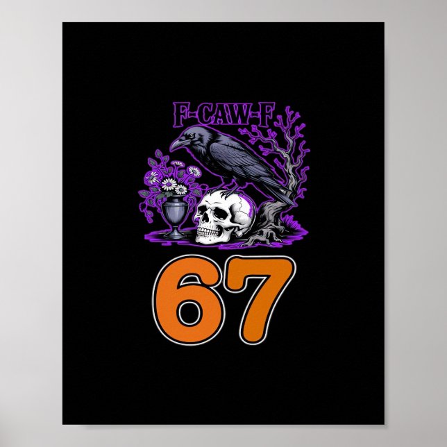 F-Caw-F Chicken Halloween Classic Funny Trendy Poster (Front)