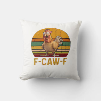 F-Caw-F Chicken Humor Essential Minimal Clean Cushion
