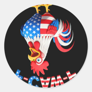 F-caw-f Chicken Humour Quote Rooster Meme Funny Us Classic Round Sticker