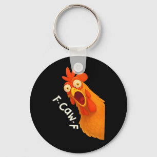 F Caw F Chicken Key Ring