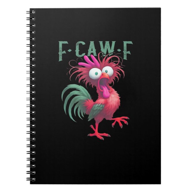 F-Caw-F Chicken Minimal Clean Notebook (Front)