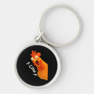 F-Caw-F Chicken Retro Classic Key Ring