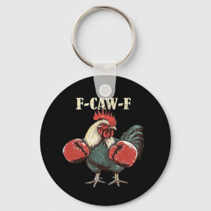 F-Caw-F Chicken Retro Classic Key Ring