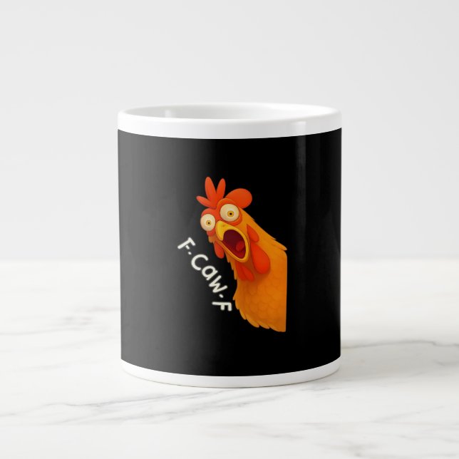 F-Caw-F Chicken Retro Classic Large Coffee Mug (Front)
