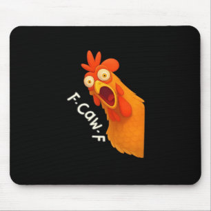 F-Caw-F Chicken Retro Classic Mouse Pad