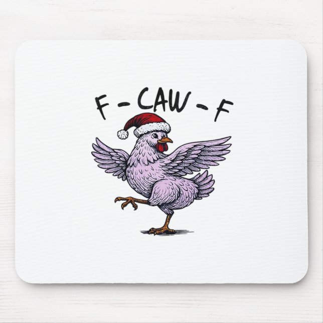 F-Caw-F Chicken Retro Classic Mouse Pad (Front)