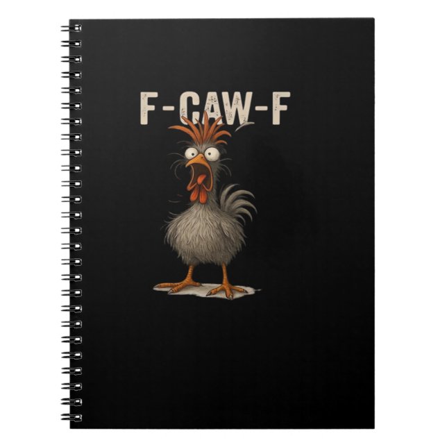 F-Caw-F Chicken Retro Classic Notebook (Front)