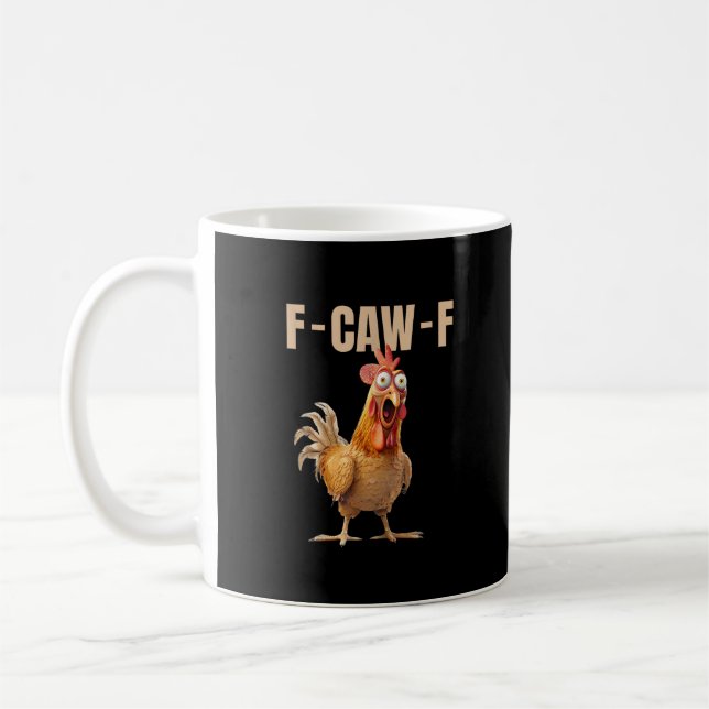 F-Caw-F Chicken Vintage Style Coffee Mug (Left)