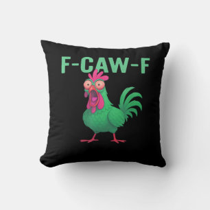 F-Caw-F Chicken Vintage Style Cushion