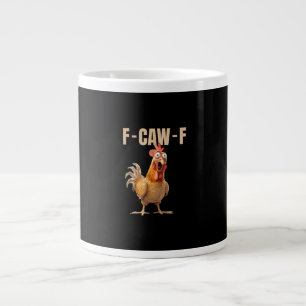 F-Caw-F Chicken Vintage Style Large Coffee Mug