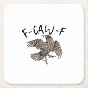 F-Caw-F Classic Aesthetic Casual Square Paper Coaster