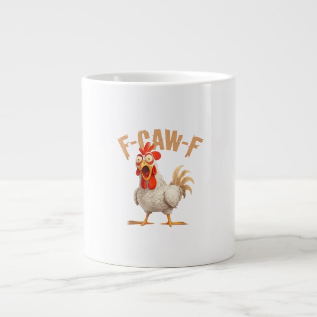 F-Caw-F Classic Aesthetic Style Large Coffee Mug (Front)
