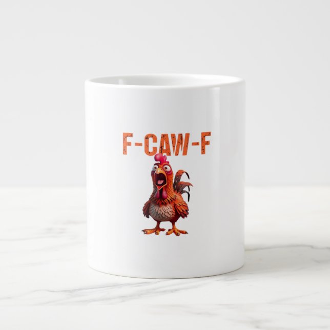F-Caw-F Classic Basic Design Large Coffee Mug (Front)