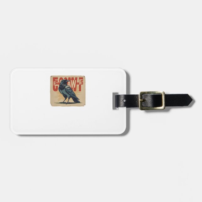 F-Caw-F Classic Classic Unique Luggage Tag (Front Horizontal)