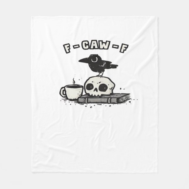 F-Caw-F Classic Cool Unique Fleece Blanket (Front)