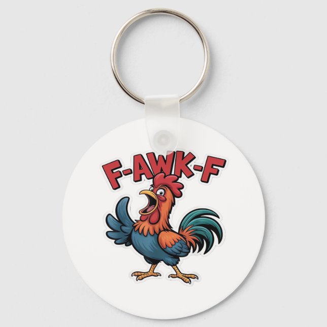 F-Caw-F Classic Cool Unique Key Ring (Front)