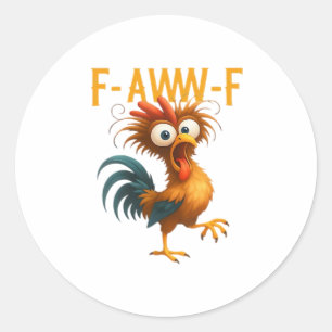 F-Caw-F Classic Creative Casual Classic Round Sticker