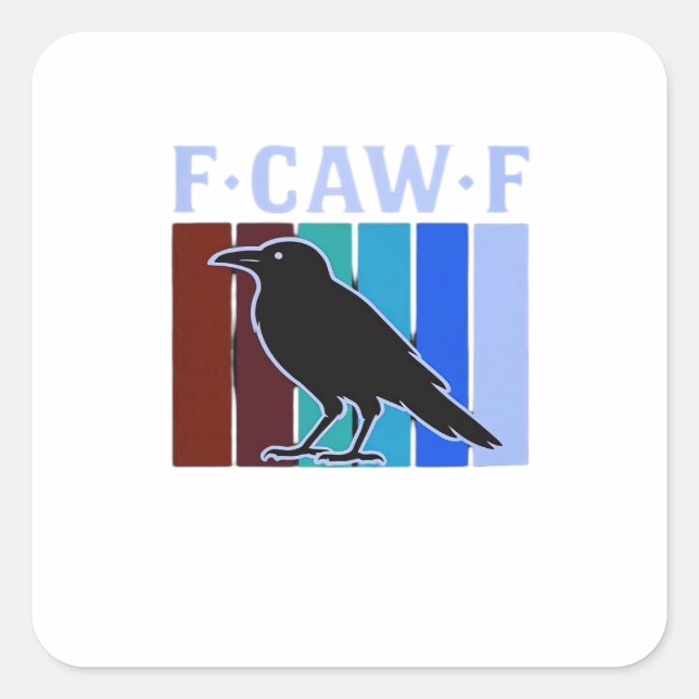 F-Caw-F Classic Creative Graphic Square Sticker (Front)