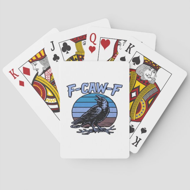 F-Caw-F Classic Funny Retro Playing Cards (Back)