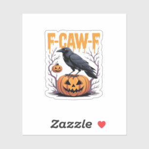 F-Caw-F Classic Halloween Raven Pumpkin Tee - Spoo
