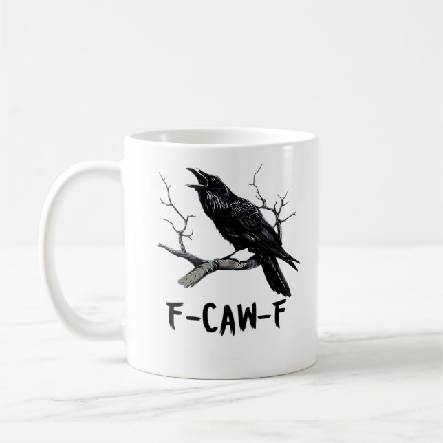 F-Caw-F Classic Minimal Clean Coffee Mug (Left)