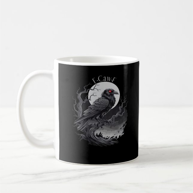 F-Caw-F Classic Minimal Clean Coffee Mug (Left)