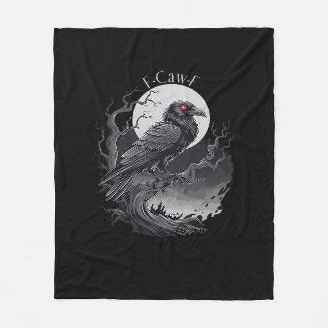 F-Caw-F Classic Minimal Clean Fleece Blanket (Front)