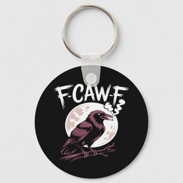 F-Caw-F Classic Minimal Clean Key Ring (Front)