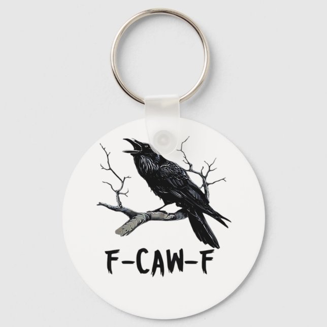 F-Caw-F Classic Minimal Clean Key Ring (Front)