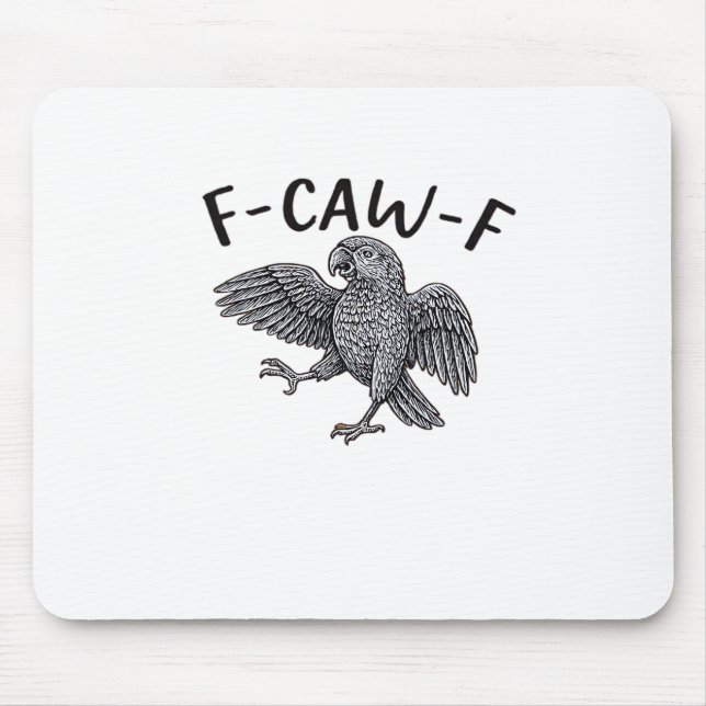 F-Caw-F Classic Minimal Clean Mouse Pad (Front)