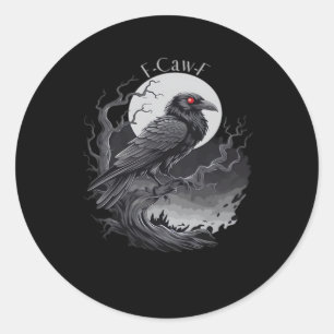 F-Caw-F Classic Minimal Clean Round Sticker