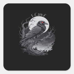 F-Caw-F Classic Minimal Clean Square Sticker