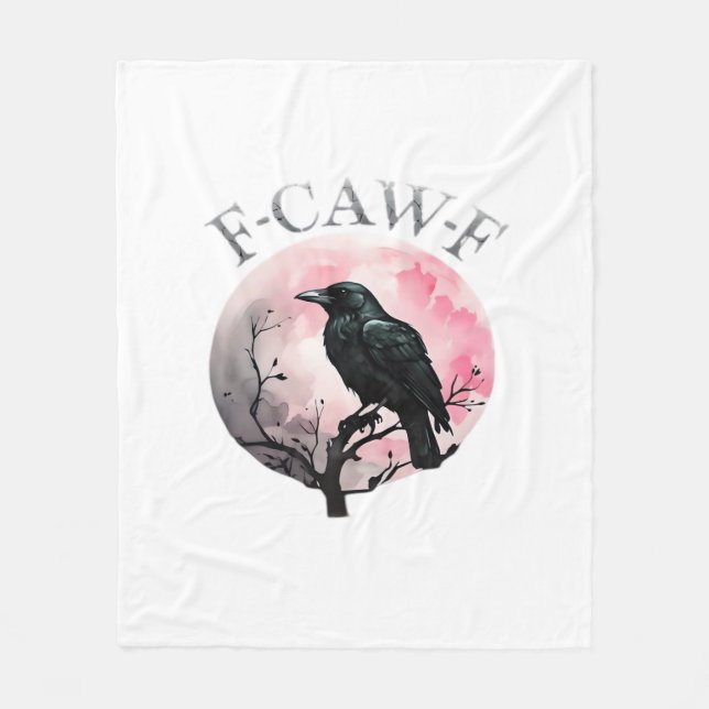F-Caw-F Classic Retro Cool Fleece Blanket (Front)
