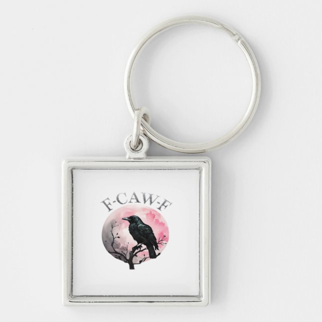F-Caw-F Classic Retro Cool Key Ring (Front)
