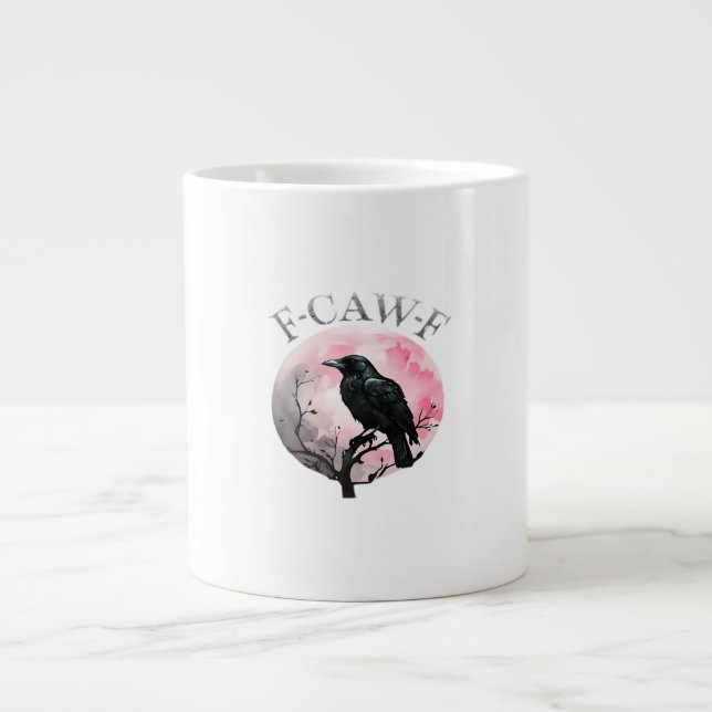 F-Caw-F Classic Retro Cool Large Coffee Mug (Front)