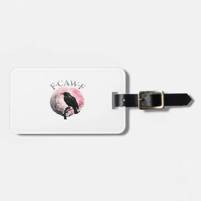 F-Caw-F Classic Retro Cool Luggage Tag (Front Horizontal)