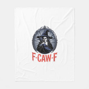 F-Caw-F Classic Retro Graphic Fleece Blanket