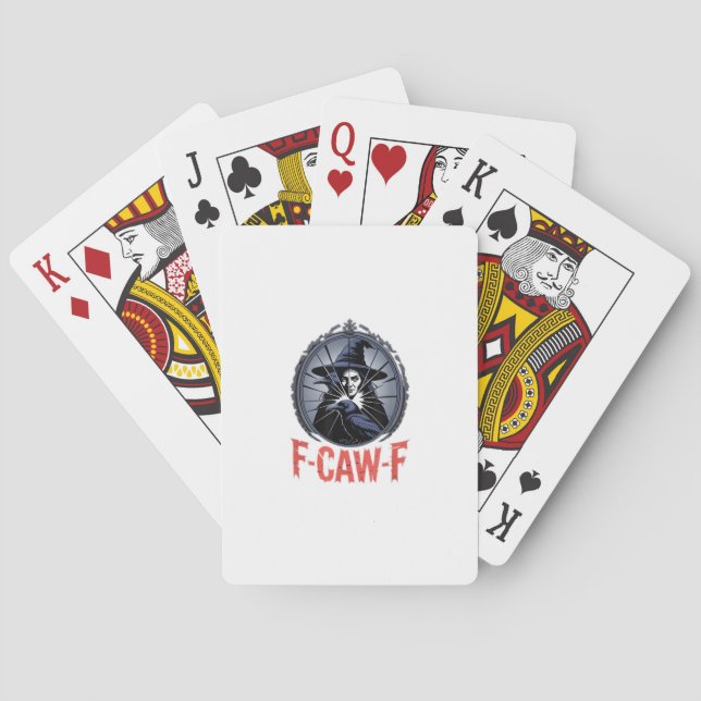 F-Caw-F Classic Retro Graphic Playing Cards (Back)