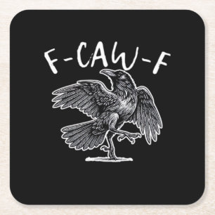 F-Caw-F Classic Retro Square Paper Coaster