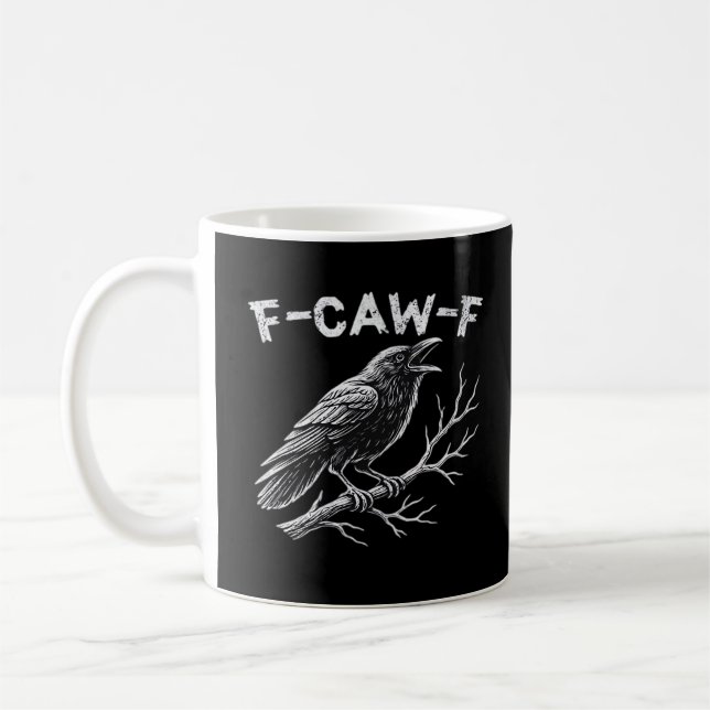 F-Caw-F Classic Retro Style Coffee Mug (Left)