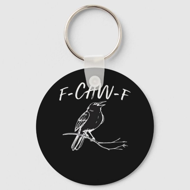 F-Caw-F Classic Retro Style Key Ring (Front)