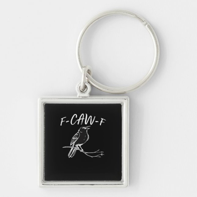 F-Caw-F Classic Retro Style Key Ring (Front)