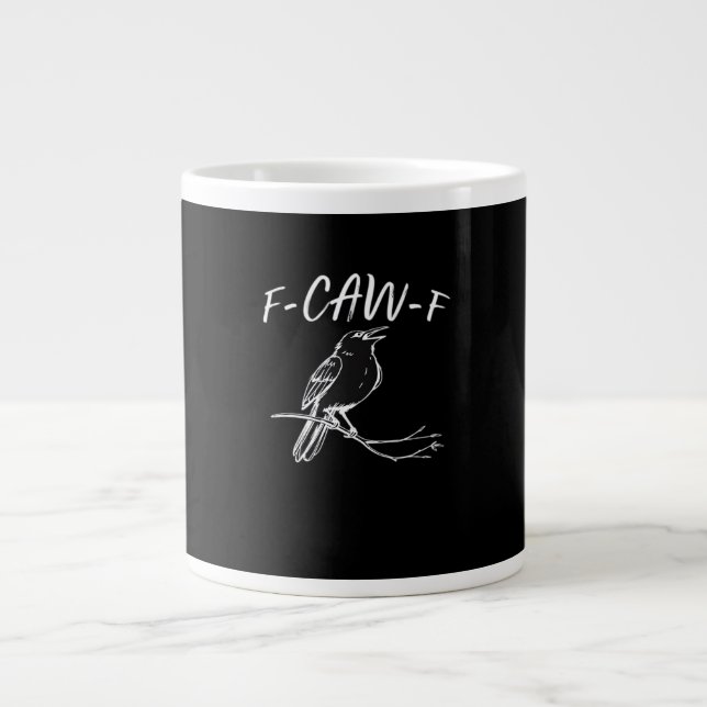 F-Caw-F Classic Retro Style Large Coffee Mug (Front)