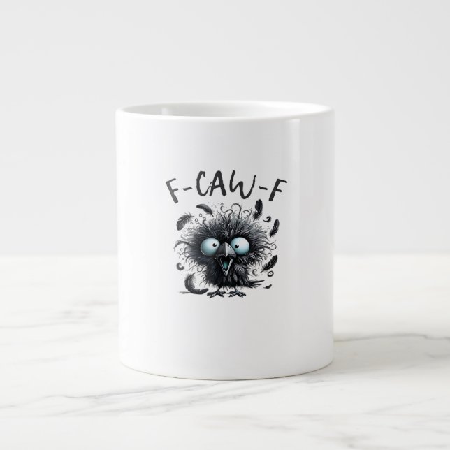 F-Caw-F Classic Retro Style Large Coffee Mug (Front)