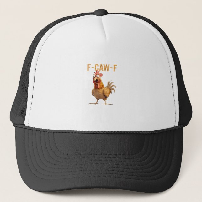 F-Caw-F Classic Retro Style Trucker Hat (Front)
