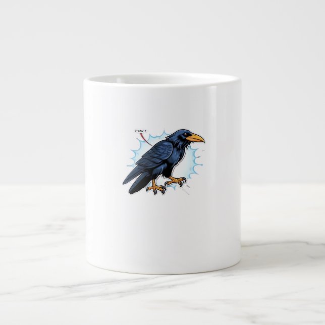 F-Caw-F Classic Simple Clean Large Coffee Mug (Front)