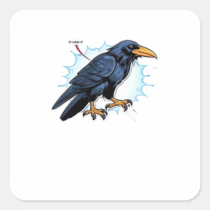 F-Caw-F Classic Simple Clean Square Sticker