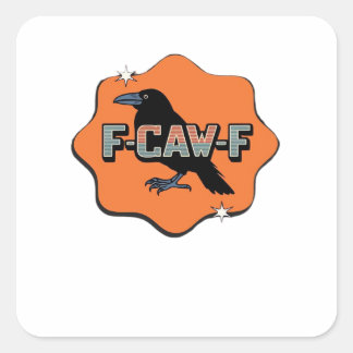 F Caw F Classic Trendy Casual Style Square Sticker
