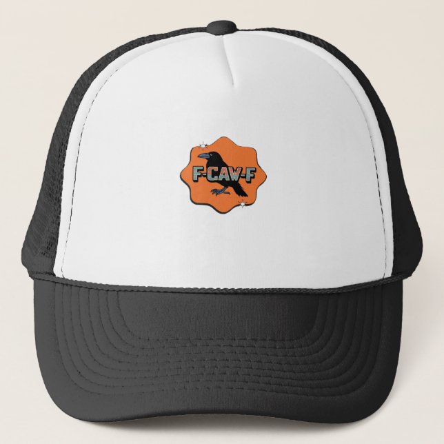 F-Caw-F Classic Trendy Casual Trucker Hat (Front)